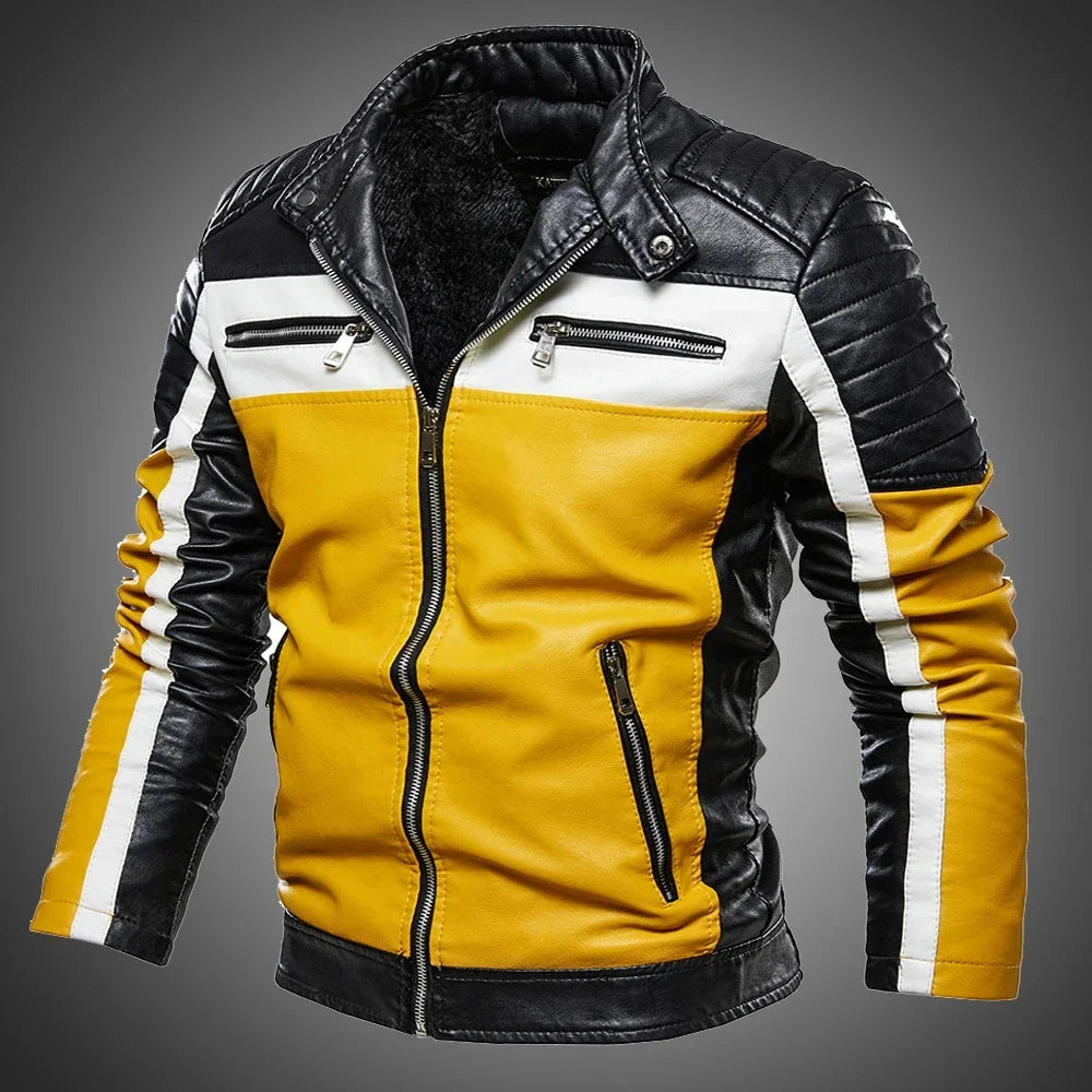 Slim PU Leather Jacket