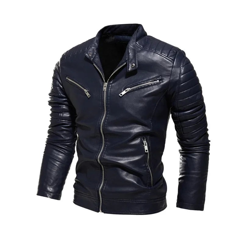 Slim PU Leather Jacket