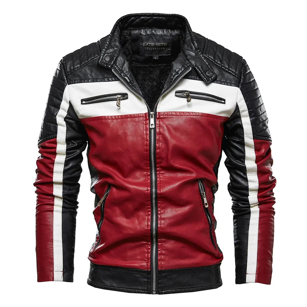 Slim PU Leather Jacket