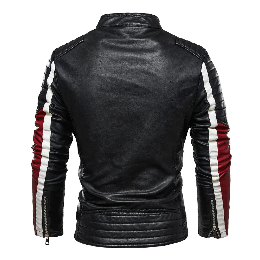 Slim PU Leather Jacket