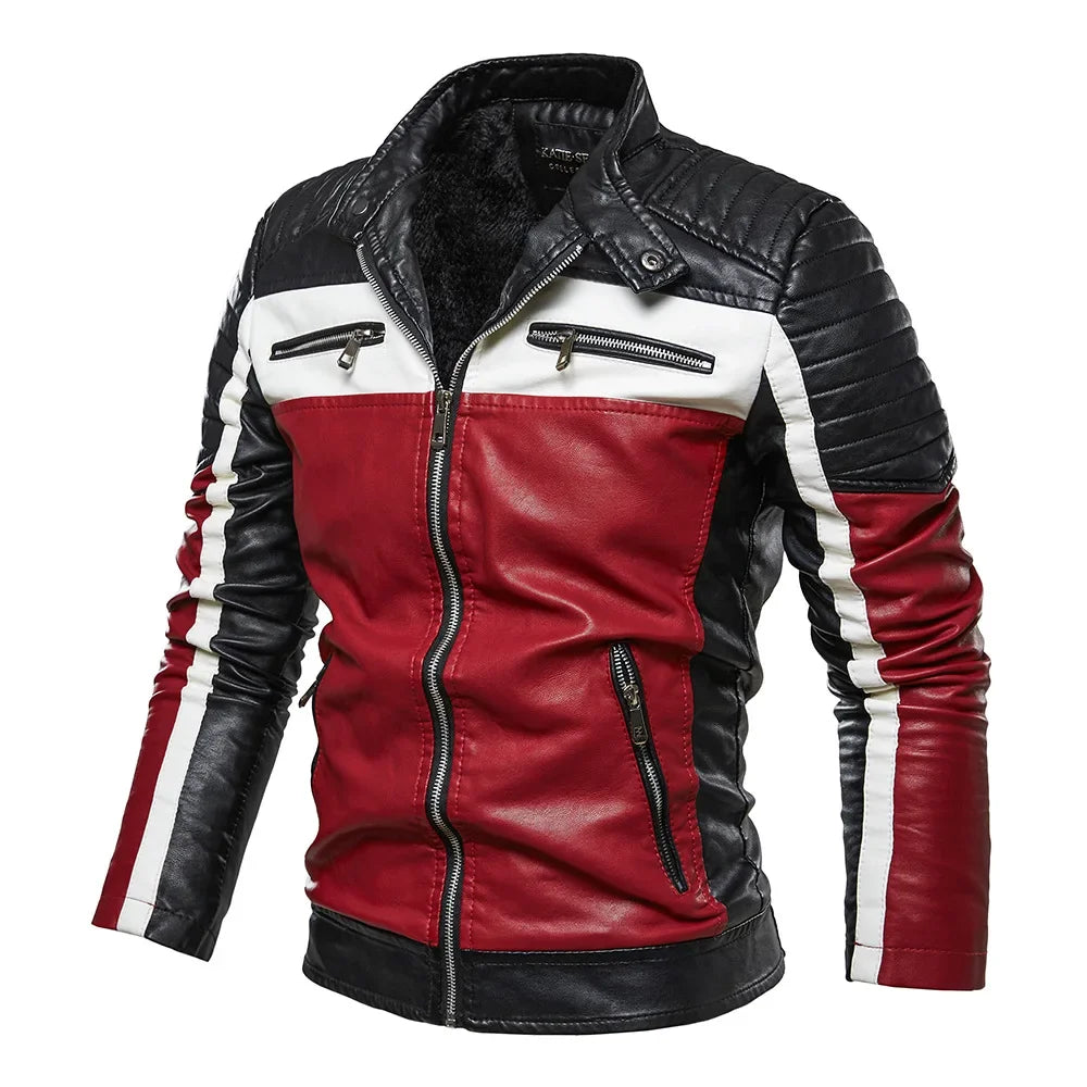 Slim PU Leather Jacket