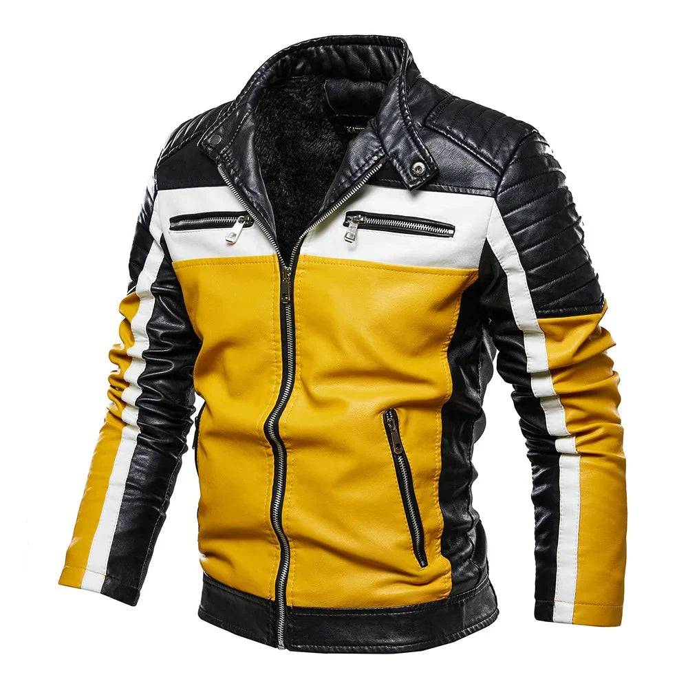 Slim PU Leather Jacket